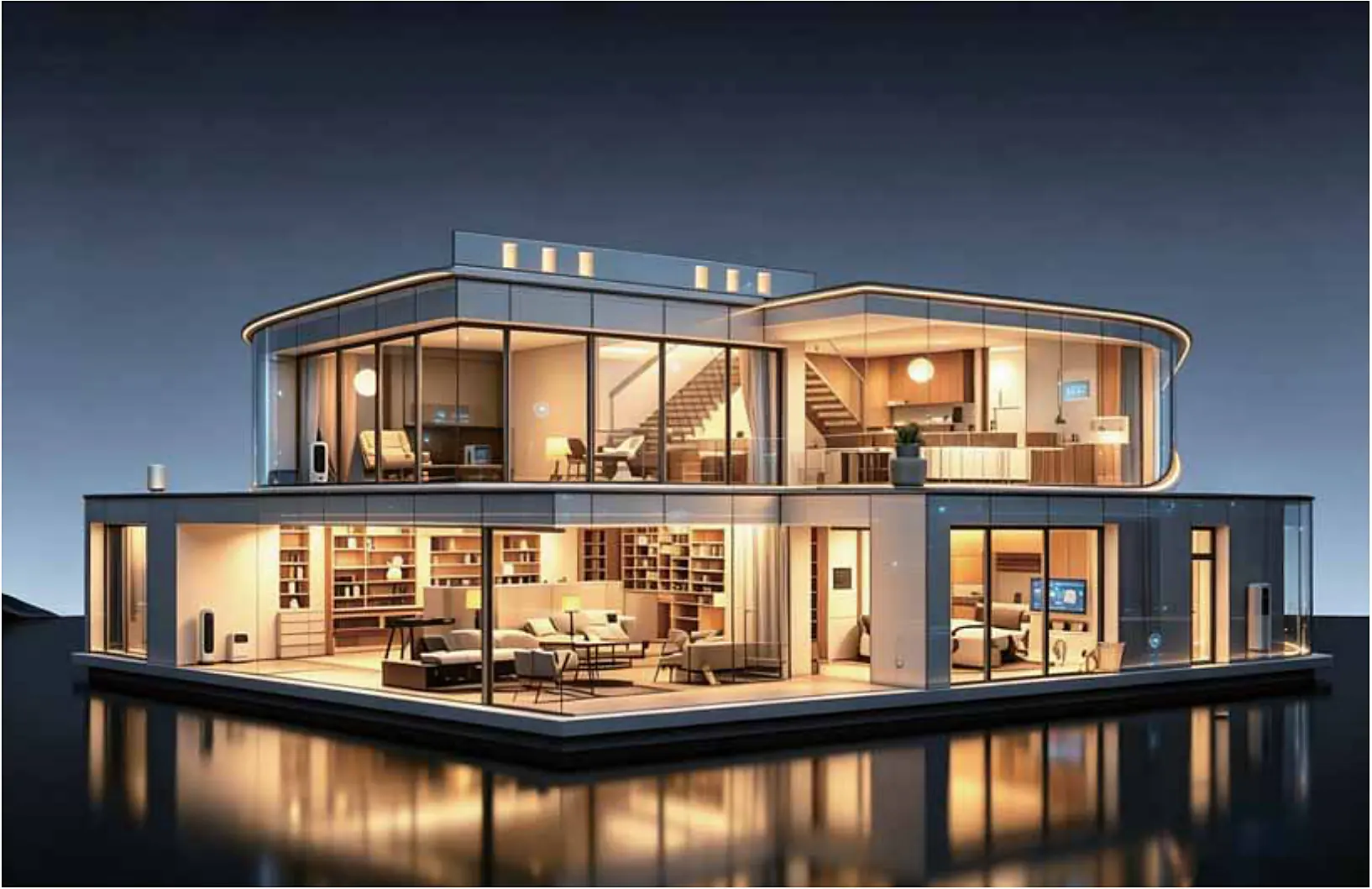 LOCCA StayOS akıllı ev otomasyon sistemi kurulu modern villa görünümü